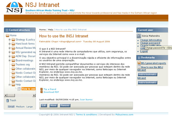 NSJ Intranet