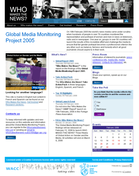 Global Media Monitoring Project 2005 (GMMP)